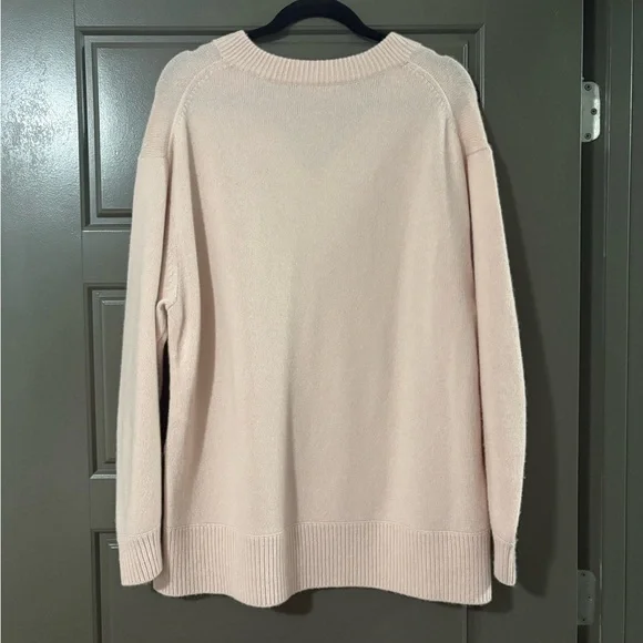 Vince Blush V-Neck 100% Cashmere Sweater